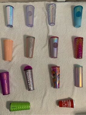 Starbucks tumblers coffee cups limited edition discontinued Starbucks lot lid